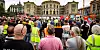 Bra oppmøte foran Stortinget under NJF-streiken 29. mai.