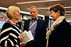Ragnhild Lied fra Utdanningsforbundet (tv), Per Kristian Sundnes og Mette Nord må konstatere at avstanden mellom partene  i kommuneoppgjøret var så stor at det ble brudd.