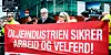 Fellesforbundet og IndustriEnergi sto sammen bak arrangementet. I midten forbundsleder Leif Sande i IE.