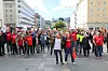 Da lærerstreiken hadde vart i 100 dager arrangerte de streikende en fanemarkering i Bergen.