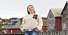 På rett plass: Ausra Johannesen hadde planlagt å være tre måneder i Mehamn. Hittil er det blitt 14 år.