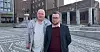 Leder i Fagforbundet Oslo Roger Dehlin og leder i LO Kommune Oslo Per Egil Johansen i de ansattes forhandlingsdelegasjon.