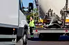 PRIMÆROPPGAVEN: Nils beveger seg blant kjøretøyene og sørger for at de står på rett plass til rett tid.