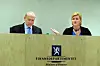 Generalsekretær Angel Gurría i OECD presenterte landrapporten om Norge sammen med finansminister Siv Jensen.