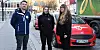 Roger Moum, leder i Vestnorsk Transportarbeiderforening (fra venstre), Angelika Haugsrud, hovedtillitsvalgt for NTF i Taxi1 Bergen, og verneombud Jannike Hillestad håper de slipper å streike for å få tariffavtale i Taxi1.