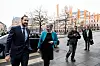 YOUNGSTORGET: LO-leder Gerd Kristiansen sto klar for å ta imot Kronprinsen da han ankom Folkets Hus