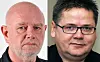 Lars Jonsen (t.v) er forbundsleder i Norsk Transportarbeiderforbund og Johnny Hansen er forbundsleder i Norsk Sjømannsforbund