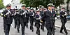 Gjør seg synlige: Marinemusikken på vaktparade i Oslo i 2016.