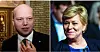 Nå er de like store igjen, Trygve Slagsvold Vedums Sp og Siv Jensens Frp.