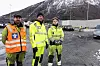 Christopher Luneng Modin (f.v.) og Paul Røvik har passet på at Fagerneskaia i Narvik har fungert som den skal under Cold Respons. Med seg på laget har de blant annet hatt Simen Strømseth i praksis fra Oscarsborg videregående skole.