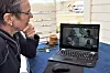 TEAMs-MØTE: På verandaen til Sigrid Lian i Holmestrand møter I skolen lærere og studenter ved Fagskolen i Vestfold og Telemark på nett for intervju.