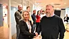Fred Løvli og Nina Rivelsrød Aalborg i starten av forhandlingene tirsdag denne uka.