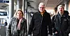 Are Solli i EL og IT Forbundet (midten) sammen med tillitsvalgte Janina Hortman og Lars Oellinggrath i Norsk Jernbaneforbund.