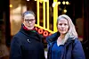 NTL-leder Kjersti Barsok (t.v) og SV-leder Kirsti Bergstø