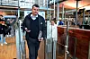 På farten som LO-leder. Her i billettkontrollen på Gardermoen på vei til Bodø.