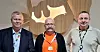 VIL HA SVAR: Kan NHO dokumentere at det er sykepengene som er problemet for bedrifter som sliter med sykefravær? Tillitsvalgte (fra venstre) Frank Heine Jensen (Skanska), Knut Inge Opheim (Veidekke)og Arne Sveen (AF-gruppen) utfordrer NHO-sjef Ole Erik Almlid.