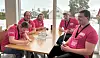 Konferansevertene Hege Watne, Aleksander Heitmann, Eugene Marker, Henrik Høiby og Daniel Espeseth