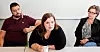 HAR KRAVENE KLARE: – Det handler om en lønn å leve av og ei arbeidstid å leve med, oppsummerer Charlott Pedersen, leder i bransjegruppa for privat handel og service i HK region Øst. Hun får full støtte av John Thomas Suhr, leder i HK Oslo/Akershus og Trine Skaug Martinsen, nestleder i region Øst.