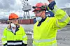 Håvard Stamnestrø er hovedtillitsvalgt på Wacker. Fredag fikk han besøk av LO-leder Kine Asper Vistnes.