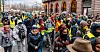 Dei gule vestane frontar mange saker. Her frå demonstrasjon mot klimaendringar, i Strasbourg 8. desember.