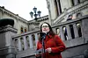 PROTESTERER MOT KUTT: – Dette er politisk detaljstyring fra regjeringa, sa Kjersti Barsok i en appell.