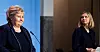 Venstre-leder Guri Melby sammen med Erna Solberg.