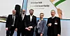 Fra venstre: Håkon Haugli fra Innovasjon Norge, Indias ambassadør i Norge Dr. Acquino Vimal, næringsminister Jan Christian Vestre (Ap), LO-leder Peggy Hessen Følsvik og NHO-direktør Idar Kreutzer.