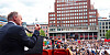HØRER PÅ FAGBEVEGELSEN: Byrådsleder Raymond Johansen (Ap) taler på Youngstorget 1. mai.