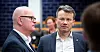 FORHANDLINGER: Personaldirektør i Staten, Gisle Norheim (t.v) og LO Stats leder Egil André Aas møtes til forhandlingsstart 1. september.