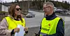 Tillitsvalgt Lene Østrem Bergo og HK-leder Christopher Beckham.