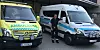 EKSTRA MANNSKAP: Ved St. Olavs hospital i Trondheim er bilene fra den ordinære syketransporten satt inn for å avlaste de gule ambulansene. De bilene bemannes av portørene, sier Hans Kottum.