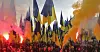 UKRAINA: Aktivister og tilhengere av Ukrainas nasjonalistbevegelser samlet til demonstrasjon i Kiev 18. oktober.