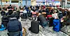 31 flyteknikere blir tatt ut i streik fra lørdag morgen. Det vil føre til problemer i flytrafikken. Slik så det ut på Gardermoen da SAS-pilotene streiket i 2019.