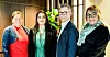 LO-delegasjonen: Fagforbundets Cathrine Ertsås, HK-nestleder Samra Akhtar, HK-leder Christopher Beckham og LO Finans HK-leder Vigdis Rekdahl har forhandlet med Finans Norge.