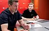 SAMARBEID: Aps Emil Raaen (t.v.) og Fagforbundets Mats Monsen (som også er Ap-mann) har nylig inngått en avtale om blant annet å bekjempe den privatiseringen Høyre legger opp til.