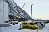 RASOMRÅDET:  Bak Haplasts lager av rør holder bedriften Cinderella, som produserer forbrenningstoaletter,  å bygge ny fabrikk.  Ved det nærmeste nesset ligger inngangen til Pollfjell-tunellen. Det er meterne med vei foran tunellen som er svært skredutsatt.