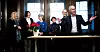 Fra venstre: Lizzie Ruud Torkhildsen, leder Delta, Kari Sollien, leder Akademikerne,  Eli Gunnhild By, forbundsleder Norsk sykepleierforbund, Sissel Skoghaug, nestleder Fagforbundet, Tor Arne Gangsø, arbeidslivsdirektør KS og Jan Tore Sanner, kunnskaps- og integreringsminister.