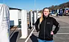 BLOKKERER: Johanna Stiig er tillitsvalgt i Elektrikerforbundet i Göteborg. De gjennomfører en sympatistreik der alt arbeid mot Tesla er blokkert.