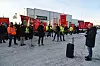 HOLDT APPELL: Morten Bildøy, nestleder i EL og IT Forbundet, holdt appell under fanemarkeringen for hovedverneombud Alf Kåre Nonås i Stord 6. januar.