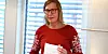 ELISABETH SØRBØE AARSÆTHER: Her fra et fiber-relatert besøk hos Samferdselsdepartementet mens hun var sjef hos Nkom for noen år siden.