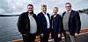 FORTSATT MYE JOBB: NSF-leder Johnny Hansen, LO-leder Peggy Hessen Følsvik og NSOF-leder Hans Sande gir havminister Bjørnar Skjæran viktig innspill i ny lov som skal sikre norske lønns- og arbeidsvilkår i skip i norske farvann og på norsk sokkel.