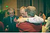 LO-leder Yngve Hågensen og leder Jan Davidsen i Norsk Kommuneforbund etter EU-avstemningen på den ekstraordinære  LO-kongressen 22. september 1994.