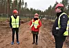 På befaring; fra venstre jan. Christian Vestre, ordfører i Eidskog, Kamilla Thue og LO-leder Hans-Christian Gabrielsen.