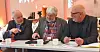 Både 1. nestleder Terje Fenn Samuelsen (i midten) og leder Lars Morten Johnsen i NTF (til høyre) er for gamle til å bli valgt inn i Fellesforbundets ledelse i overgangsperioden fram til landsmøtet til høsten. Det er ikke Dag-Einar Sivertsen. Han ble derfor klappet inn som en del av ledergruppen i Fellesforbundet fram til landsmøte til høsten.