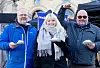 STAND UP; FIGHT BACK: Color Lines tillitsvalgtapparat fikk sin del av bløtkaka. F.v: Svein Ove Lauritsen sekretær, nestleder Erina Bryn Kjær og leder Ronny Øksnes.