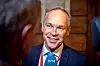 Kommunal- og moderniseringsminister Jan Tore Sanner, blid Høyremann på Kartellkonferansen 2013