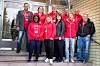Arbeidsfolk på LO-kongress: Bak fra venstre ser vi gruvearbeider Frank Toks, renholder Trine W. Hagen, veiarbeider Jens-Petter Hermansen, vekter Christian Heinecke og nestleder i Arbeidsmandsforbundet Helge Haukeland. Foran fra venstre: Renholder Felicia McGill Cephas, vekter Janita Blomvik, forbundssekretær Anita Johansen, anleggsarbeider Arne Presterud og til slutt maskinfører Jhonny Bakken.