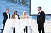 DEBATT: Øystein Moan (Visma), Arild Sundberg (Oslo kommune), Elin Wikmark Darell (Værnesregionen) og ordstyrer Lars van Marion (Rambøll).