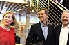 I SAMTALE: Berit Svendsen i prat med Walter Qvam og Jan M. Moberg.