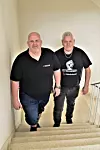 LO-leder i Fredrikstad, Vidar Schei og styremedlem Per Arne Hansen – begge Fellesforbundet – noterer medlemsvekst i kriseperioder.